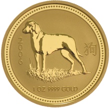 2006 Year of the Dog Gold Coin 1oz Perth Mint Australian Lunar Series