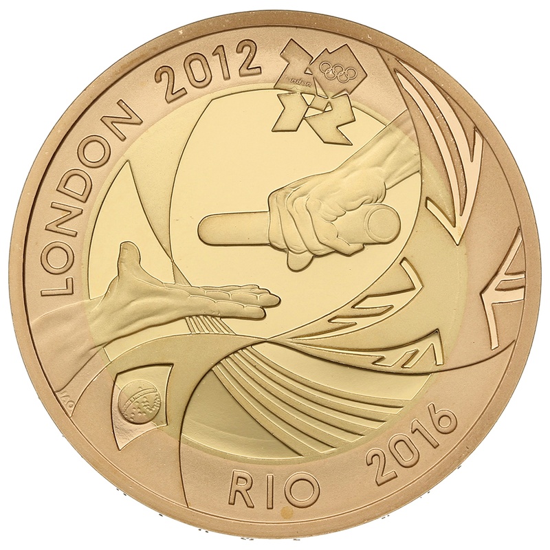 2012 Proof £2 Coin Gold Double Sovereign London Rio Olympic Handover Ceremony