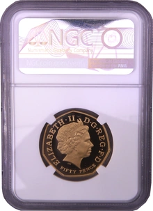 2009 Proof 50p Gold Coin Kew Gardens NGC PF69