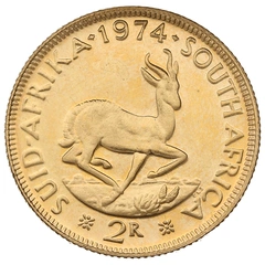 1974 R2 Gold Coin 2 Rand South Africa