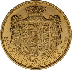 1908 20 Kroner Danish Frederik VIII