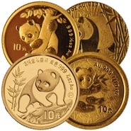 1/10oz Gold Chinese Panda 1982-2015 Best Value
