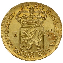 1760 Half Golden Rider 7 Guilders Netherlands Gold Coin