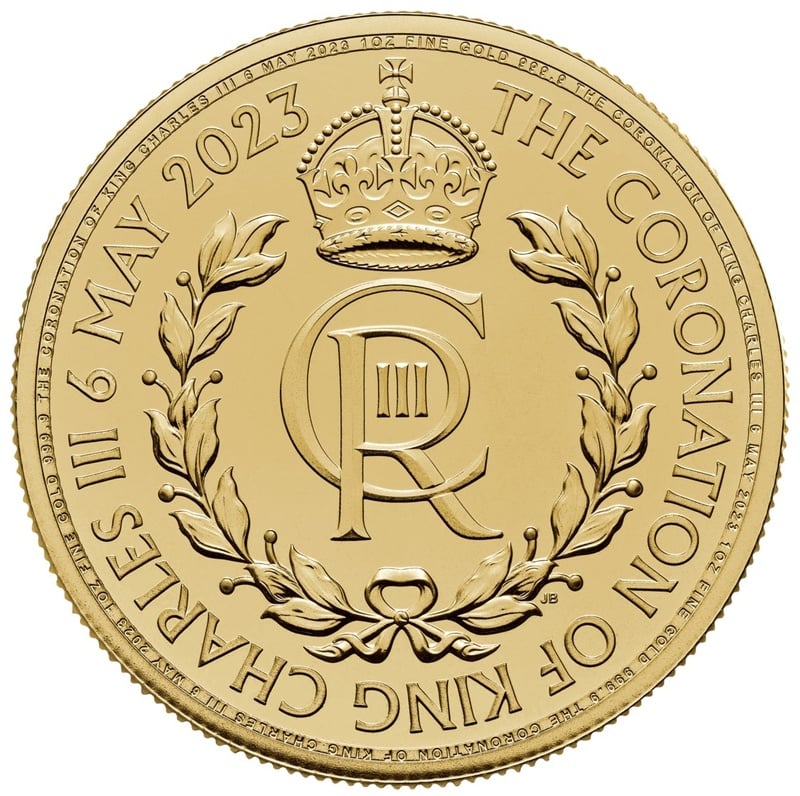 2023 King Charles III Coronation Gold Coin £100 1oz 