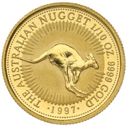 1997 1/10oz Australian Kangaroo Gold Nugget Coin