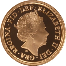 2018 Gold Sovereign Coin Elizabeth II Fifth Head Proof
