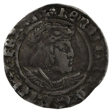 Silver Groat Fourpence Coin Henry VIII Hammered mm Rose