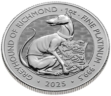 2025 Greyhound of Richmond - Tudor Beasts 1oz Platinum Coin