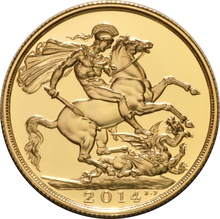 2014 £2 Coin Gold Double Sovereign Brilliant Uncirculated