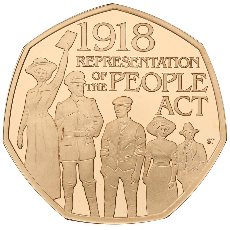 2018 Proof Gold 50p Coin Representation of the People Act