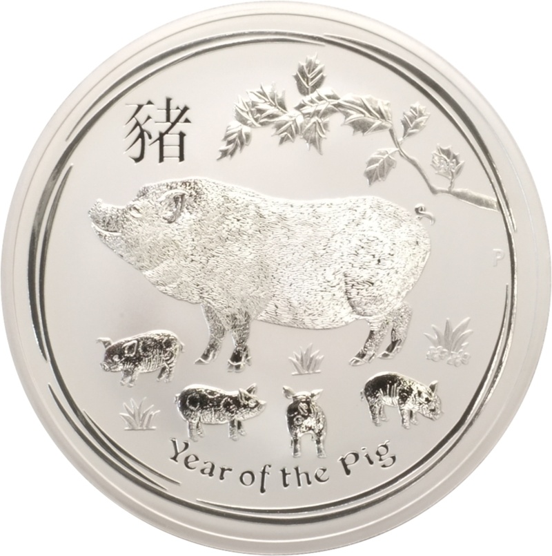 2019 Year of the Pig Silver Coin 10oz Perth Mint Australian Lunar Series