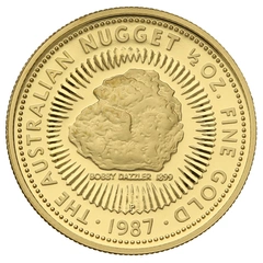 1987 Proof 1/2oz Australian Kangaroo Gold Nugget Coin