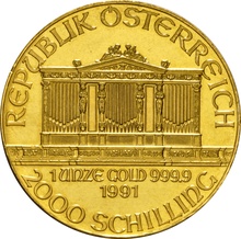 1991 Austrian Gold Philharmonic Coin 1oz