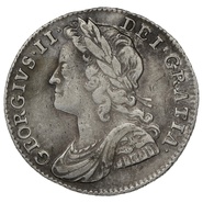 1741 George II Silver Milled Shilling