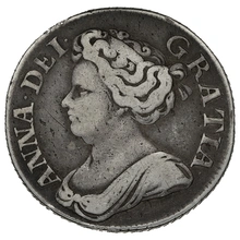 1712 Silver Shilling Coin Queen Anne
