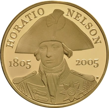 2005 Twin Gold £5 Proof Crown set Nelson and Trafalgar 200th Anniversary Boxed