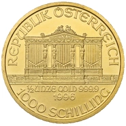 1996 1/2oz Austrian Gold Philharmonic Coin