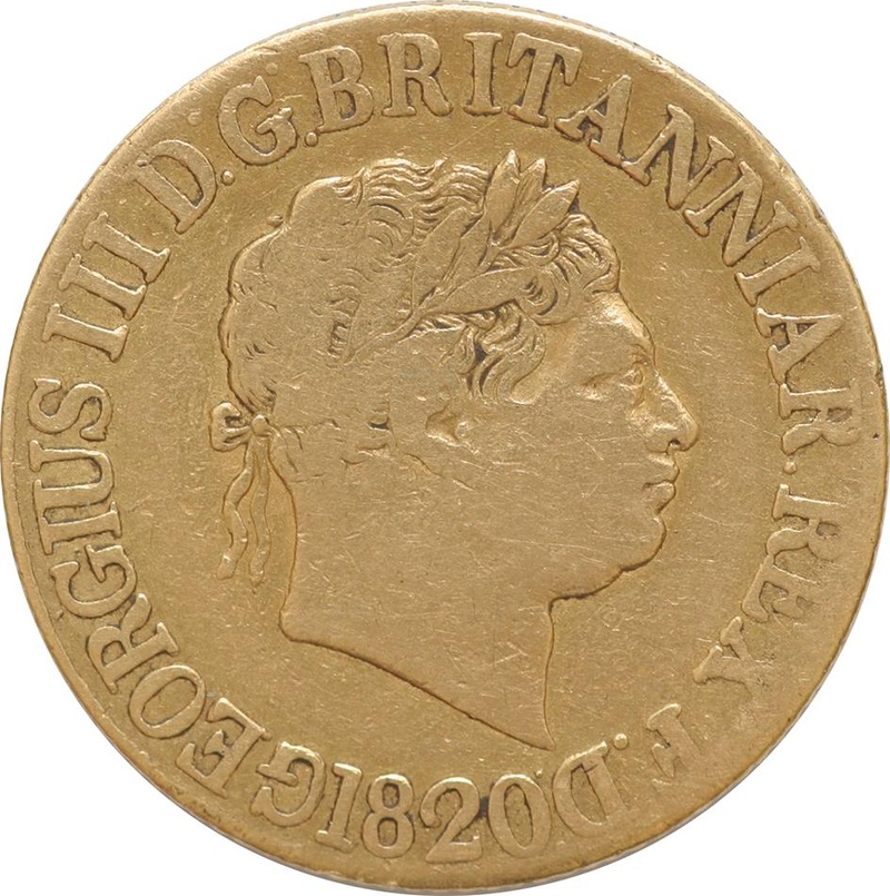 1820 Gold Sovereign Coin George III Fine