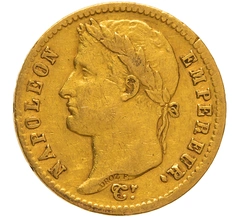 1813 French 20 Francs Gold Coin Napoleon I Laureate Head A