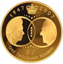 2007 Diamond Wedding Anniversary, One Kilo Gold Proof Coin Boxed