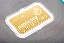 Umicore 5 Gram Gold Bar