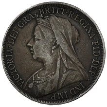 1898 Silver Crown Coin Queen Victoria