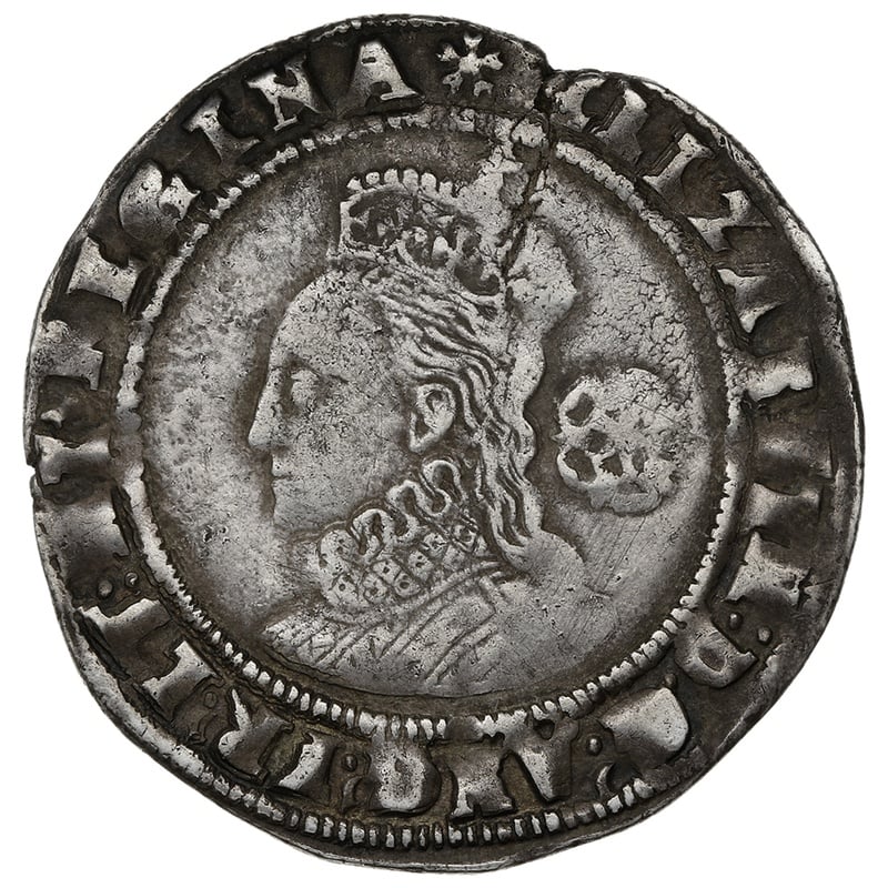 1575 Silver Sixpence Coin Elizabeth I 4th Issue Eglantine