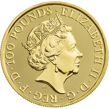 2020 1oz White Lion of Mortimer Gold Coin Queen's Beasts PCGS MS70