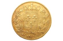 1817 20 French Francs - Louis XVIII Bare Head - L
