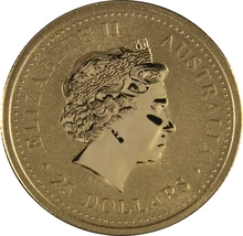 2007 1/4oz Australian Kangaroo Gold Nugget Coin