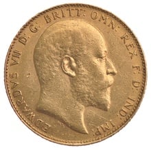 1909 Gold Sovereign Coin Edward VII Canada