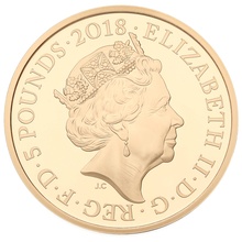 2018 Proof Gold Crown £5 Coin Prince of Wales 70th Birthday Boxed