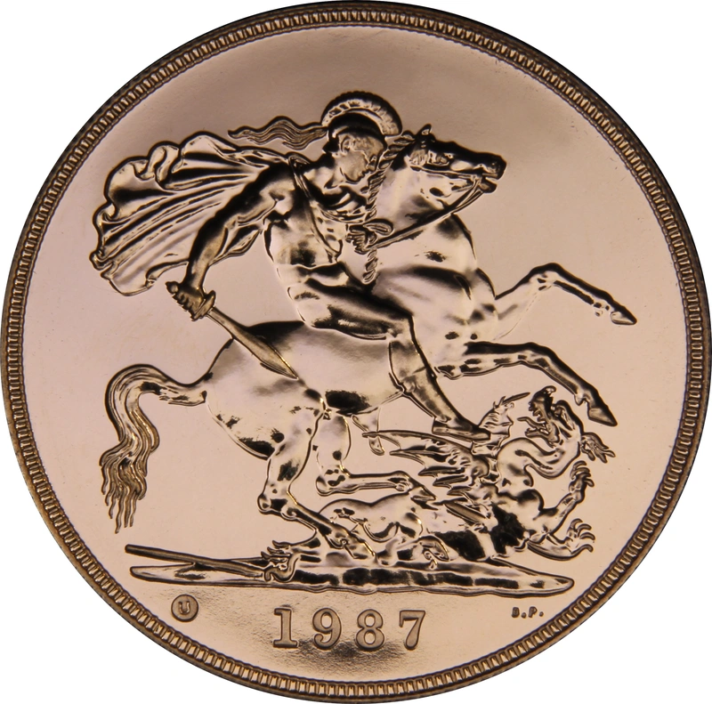 1987 Gold £5 Coin Brilliant Uncirculated