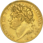 1821 Gold Sovereign Coin George IV Laureate Head NGC VF DETAILS Scratched