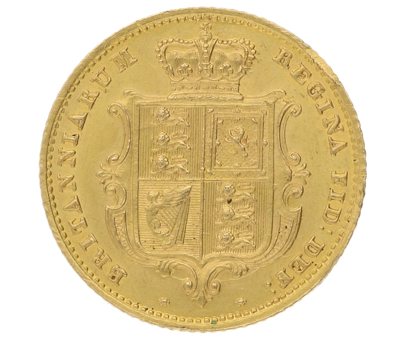 1859 Gold Half Sovereign Queen Victoria