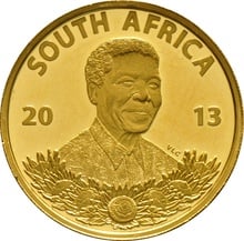 2013 Protea 1oz Gold Coin Nelson Mandela
