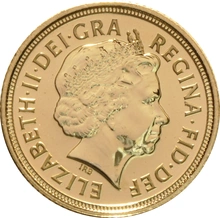 2015 Gold Half Sovereign Elizabeth II Fourth Head