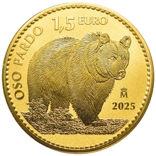 2025 Spanish Brown Bear 1oz Gold Coin