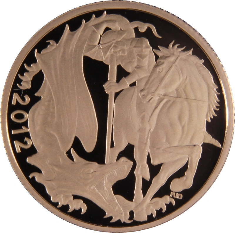 2012 Proof Gold Sovereign Coin Elizabeth II Fourth Head