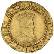 1607-1609 Gold Half Crown Coin James I Hammered mm Coronet