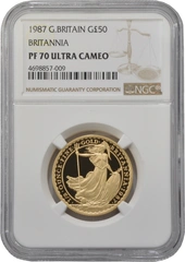 1987 Proof 1/2oz Gold Britannia Coin NGC PF70