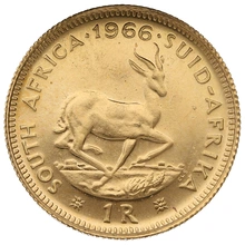 1966 R1 Gold Coin 1 Rand South Africa