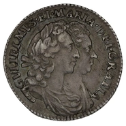 1693 Silver Sixpence Coin William & Mary