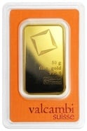 50g Gold Bar Valcambi