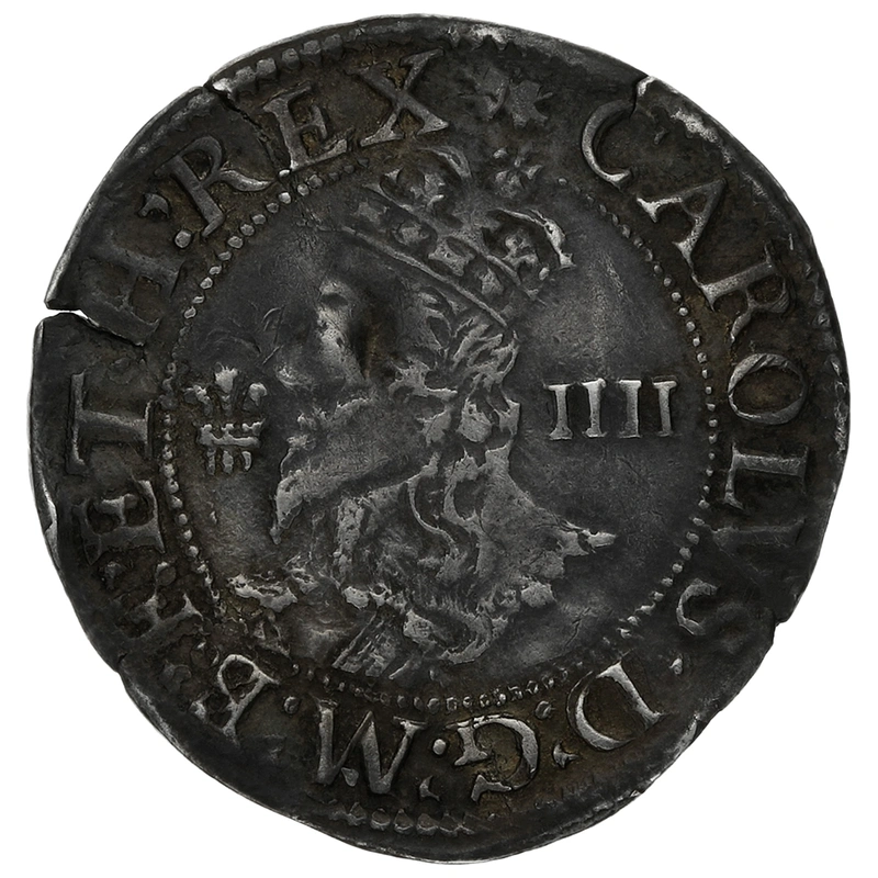 1638-1642 Silver Groat Fourpence Coin Charles I Aberystwyth Mint