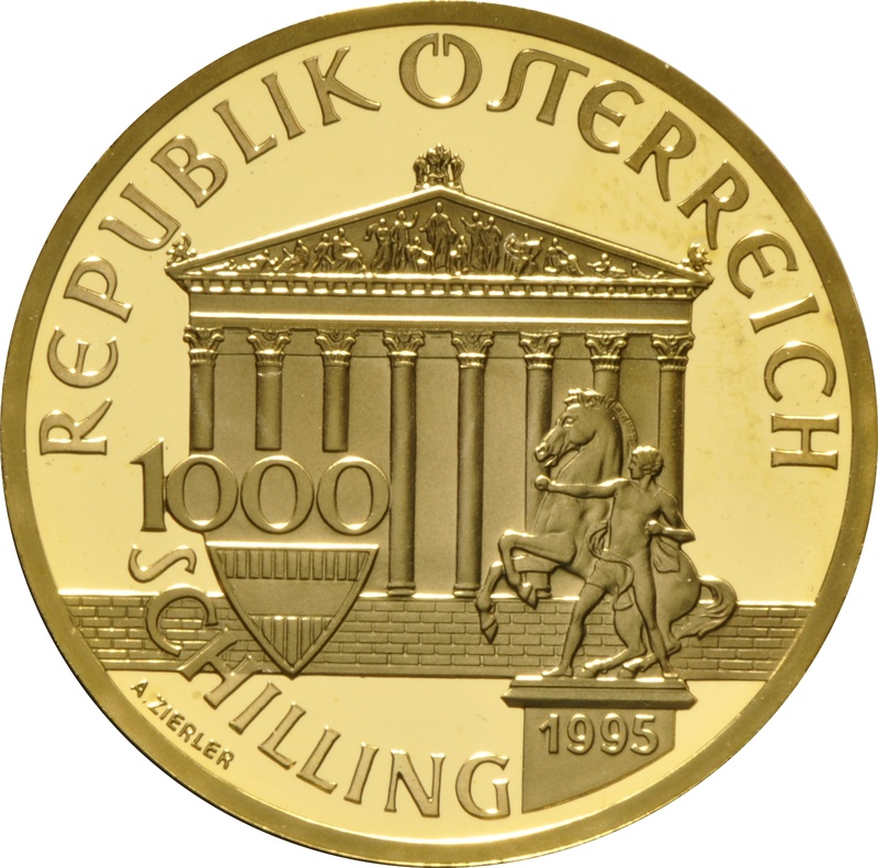1995 Austrian 1000 Schilling Gold Coin
