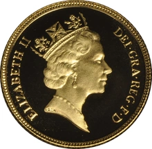 1987 Proof Gold Half Sovereign Elizabeth II Third Head