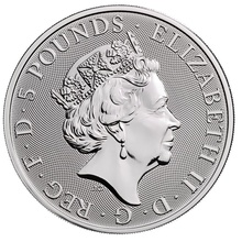 2019 2oz Yale Of Beaufort Silver Coin Queen's Beasts