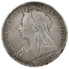 1896 Silver Crown Coin Queen Victoria
