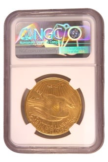 1910 $20 Gold Coin Double Eagle St Gaudens Head San Francisco NGC MS62